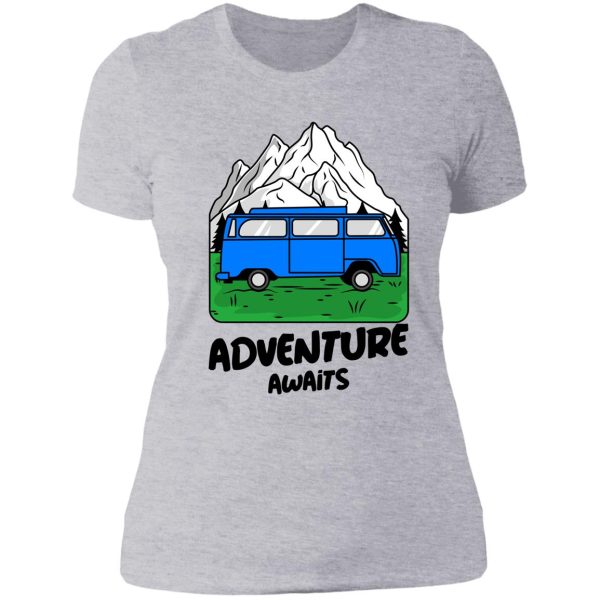 adventure awaits - van life lady t-shirt