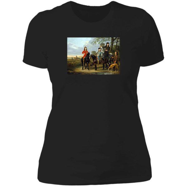 aelbert cuyp starting for the hunt lady t-shirt