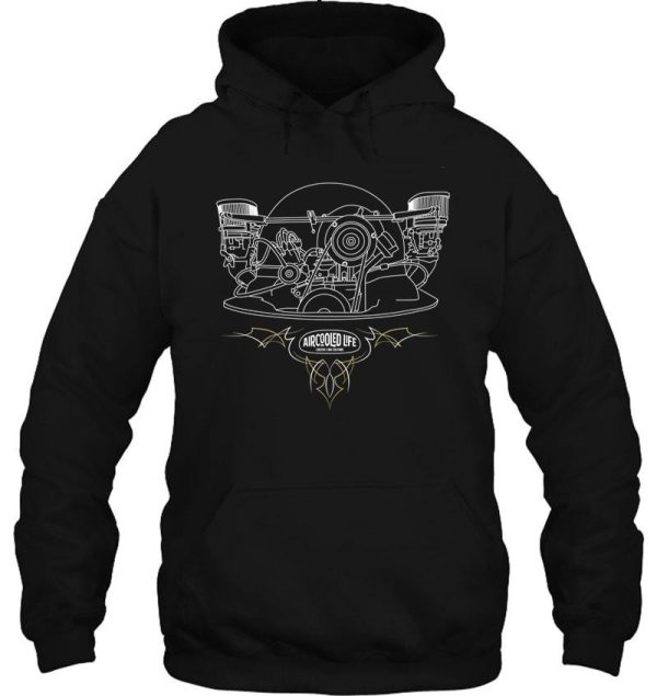 aircooled life - classic car culture (engine) hoodie