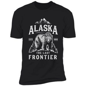 alaska the last frontier bear home t shirt men women vintage gifts national park shirt