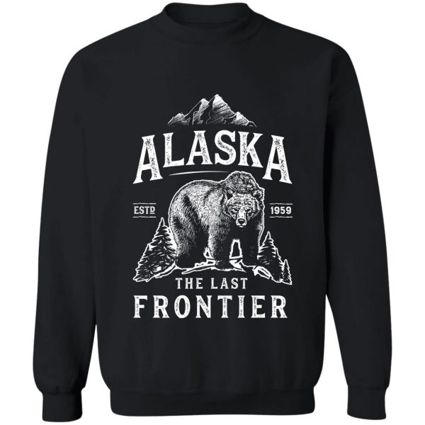 alaska the last frontier bear home t shirt men women vintage gifts national park sweatshirt