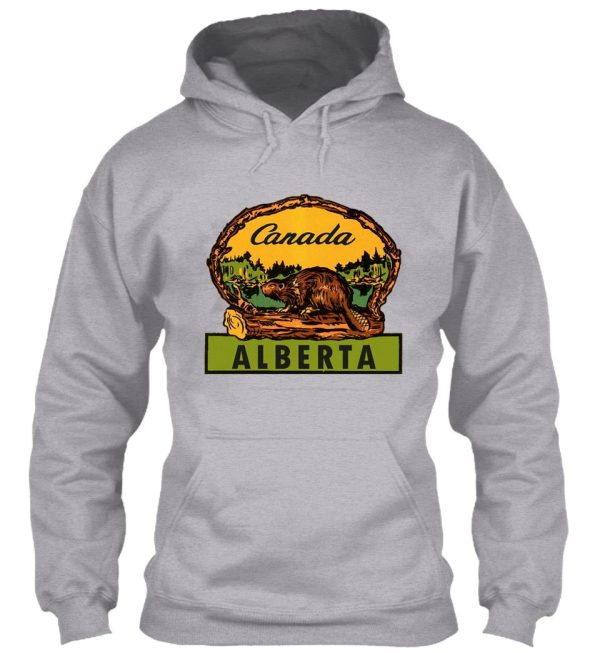 alberta beaver ab canada vintage travel decal hoodie