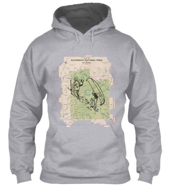 algonquin park old map hoodie