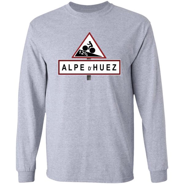alpe d'huez road sign cycling long sleeve