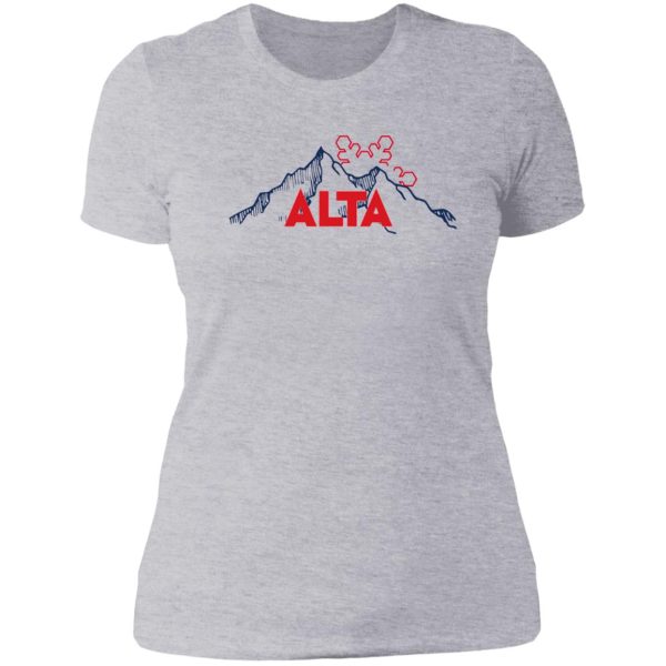 alta ski resort in utah lady t-shirt