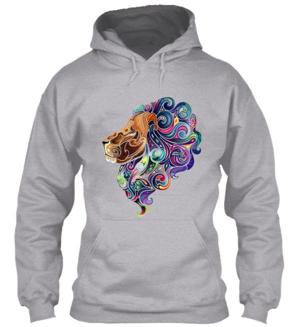 amazing colorful lion hoodie