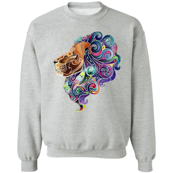amazing colorful lion sweatshirt
