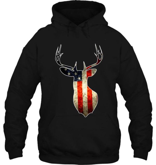 america flag deer heat hoodie