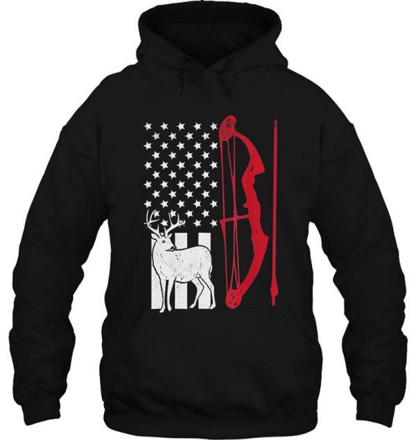american deer flag bow hunting hoodie