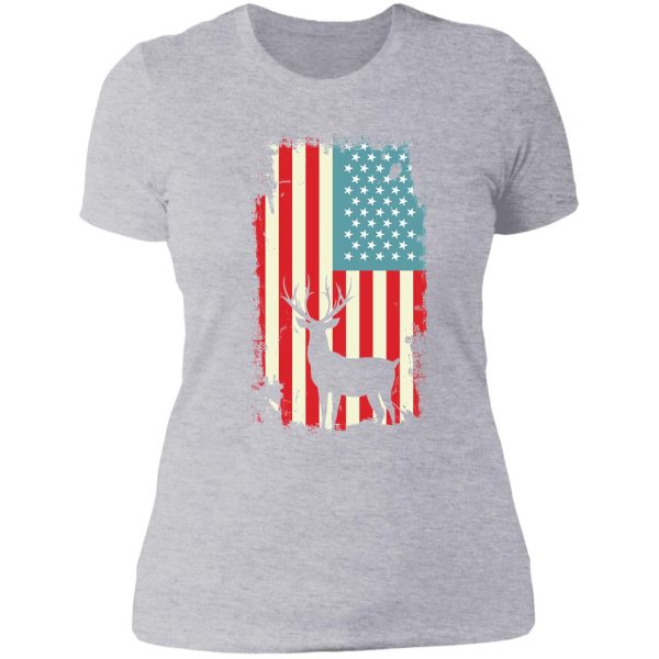 american deer hunter patriotic for men women lady t-shirt