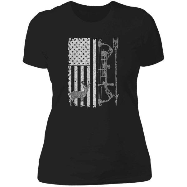 american deer hunting bow accessories lady t-shirt