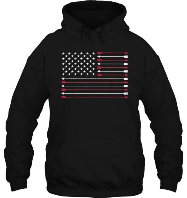 american flag arrow hunting archery usa hunter archer gift hoodie