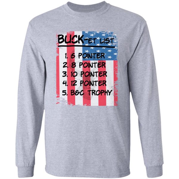 american flag buck-et list hunting shirt long sleeve