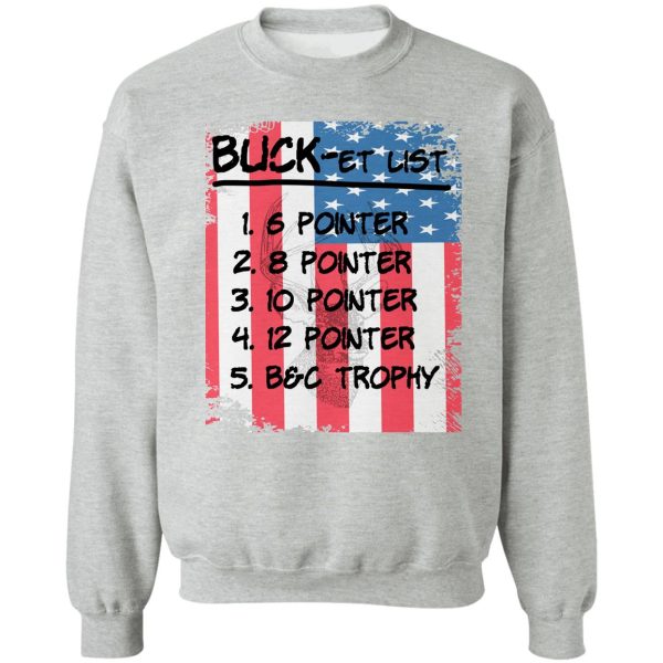 american flag buck-et list hunting shirt sweatshirt