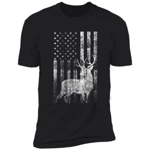 american flag deer distressed patriotic hunting deer lover hunter design shirt