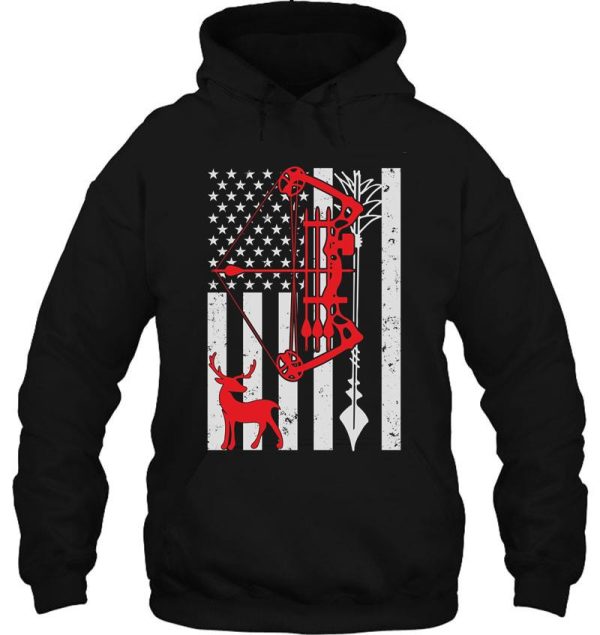 american flag deer hunting t-shirt hoodie