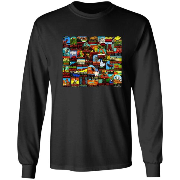 american national parks vintage travel decal bomb long sleeve
