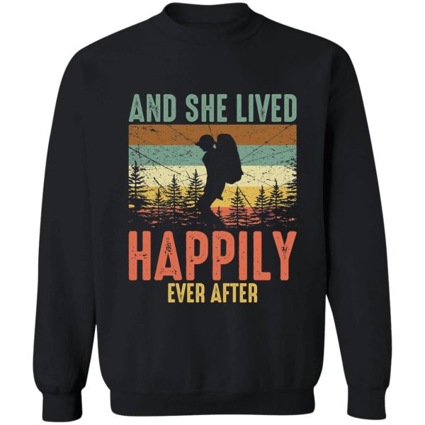 and she lived happily ever after retro sweatshirt