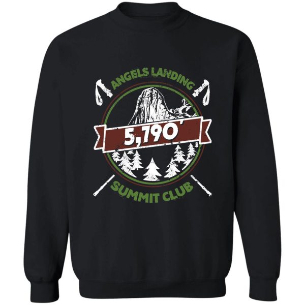 angels landing peak in zion utah summit club sweatshirt