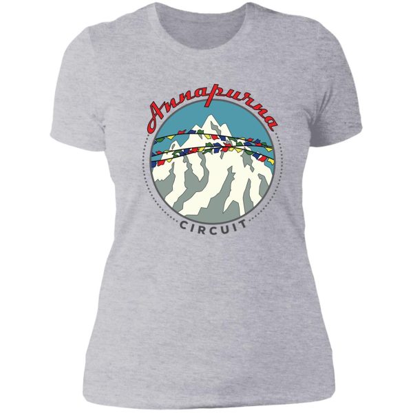 annapurna circuit hiking - nepal lady t-shirt