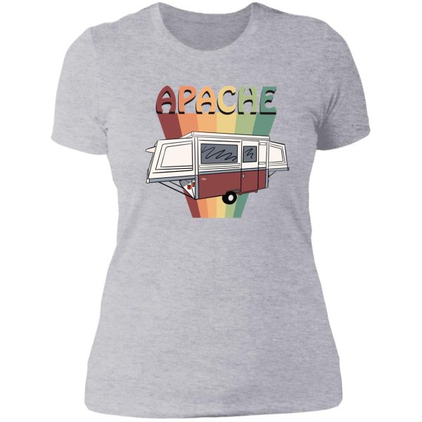 apache mesa camper brown 1972 lady t-shirt