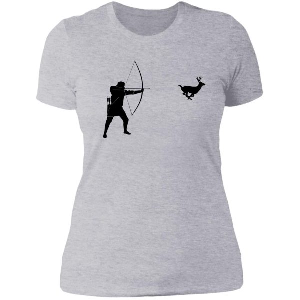 archery deer hunter lady t-shirt