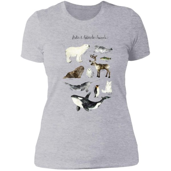 arctic & antarctic animals lady t-shirt