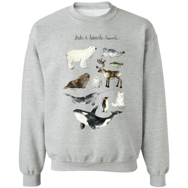 arctic & antarctic animals sweatshirt