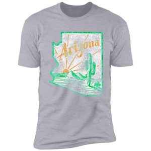 arizona cactus vintage travel decal shirt