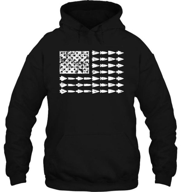 arrowhead hunting american flag hoodie
