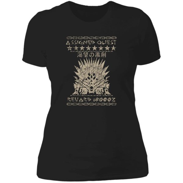 assigned quest - nergigante lady t-shirt