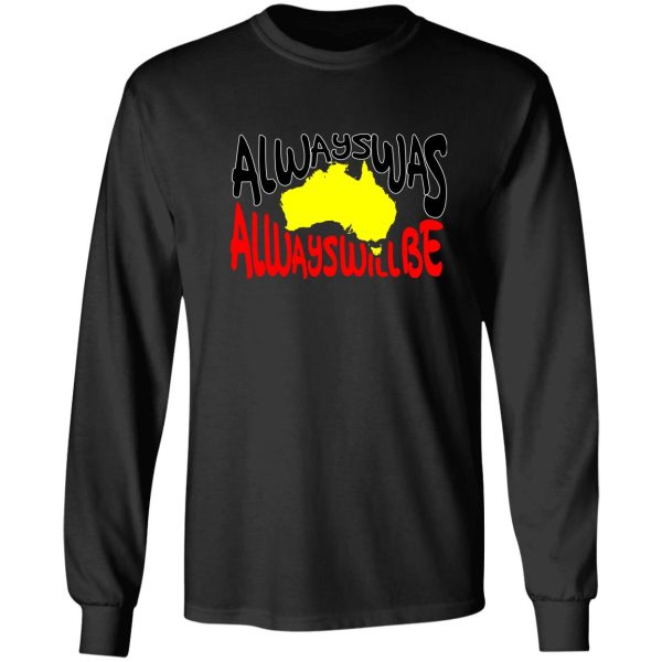 authentic aboriginal art - always was always will be with map long sleeve