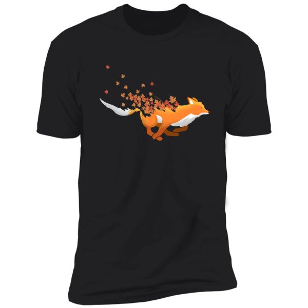 autumn leaves fox gift for thanksgiving nature art shirt