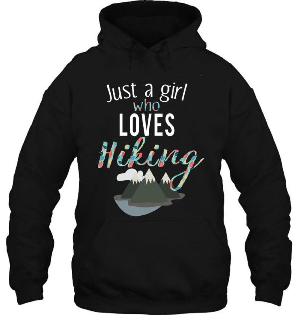 awesome just a girl who loves hiking campers gift hoodie