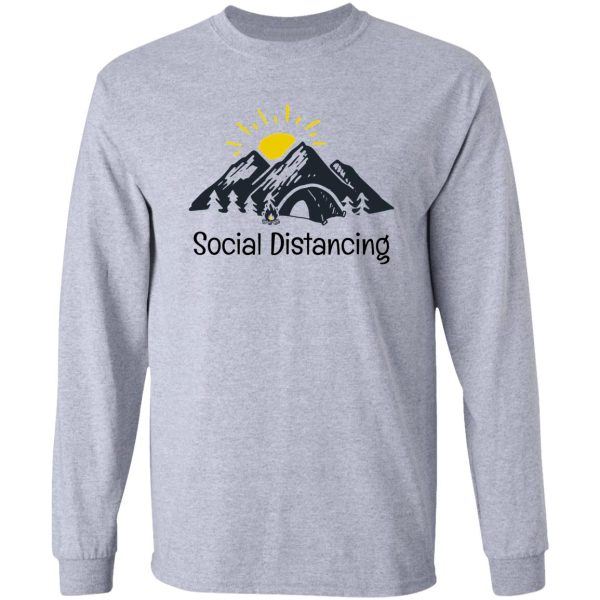 backpacking into the mountains - social distancing long sleeve