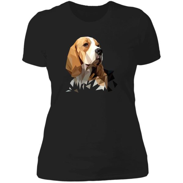 beagle hunting dog head lady t-shirt