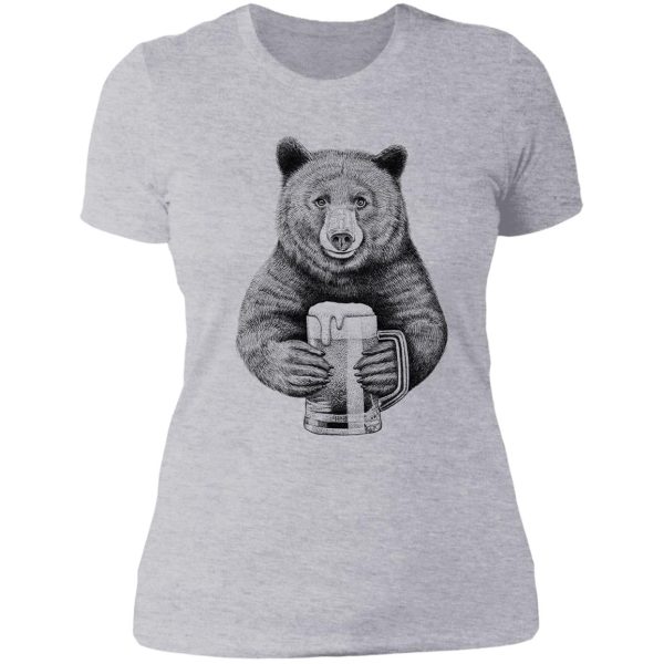 bear beer lady t-shirt