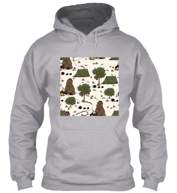 bear camping hoodie