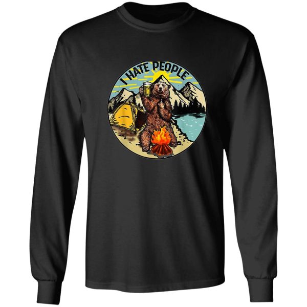 bear camping i hate people long sleeve