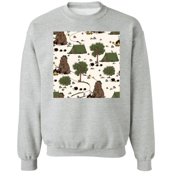 bear camping sweatshirt