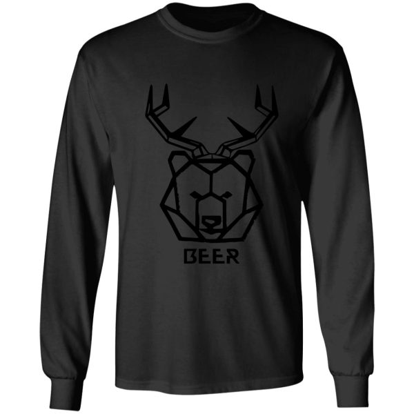 bear + deer = beer! funny hunting animal lover shirts cool beer gifts long sleeve