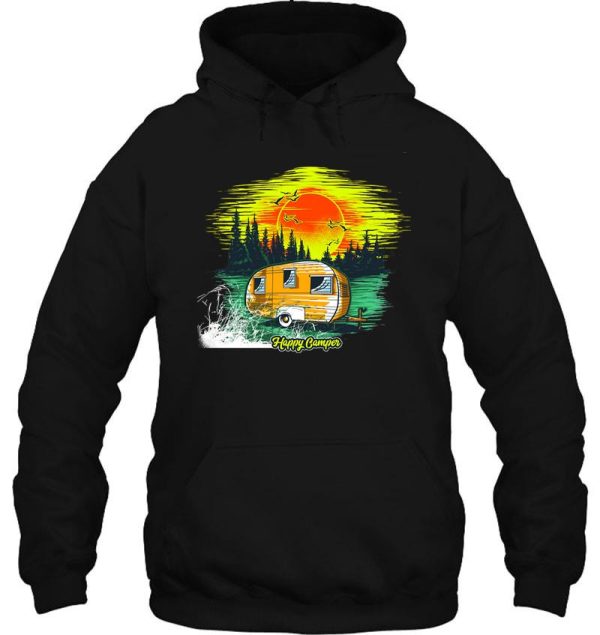 beautiful happy camper design hoodie