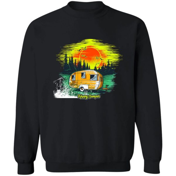 beautiful happy camper design sweatshirt