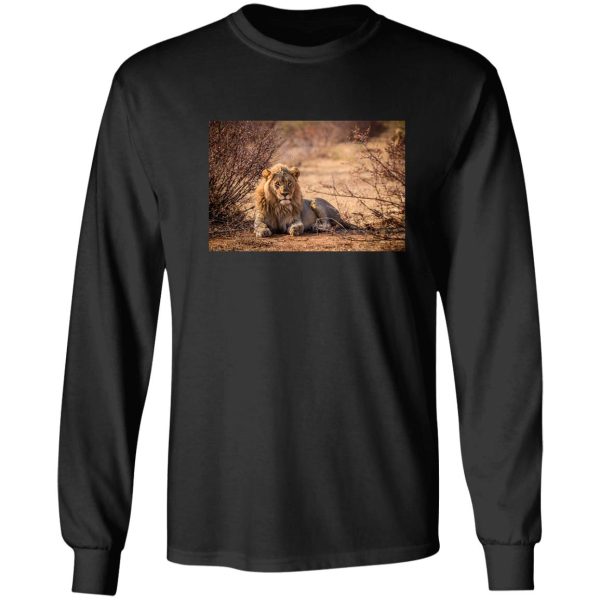 beautiful lion in wilderness long sleeve