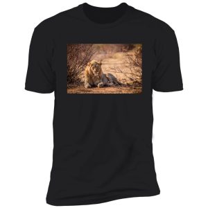 beautiful lion in wilderness shirt