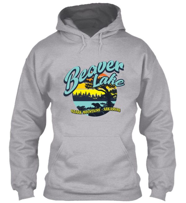 beaver lake ozark mountains arkansas retro vintage style hoodie