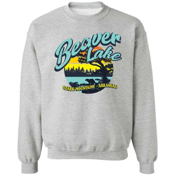 beaver lake ozark mountains arkansas retro vintage style sweatshirt