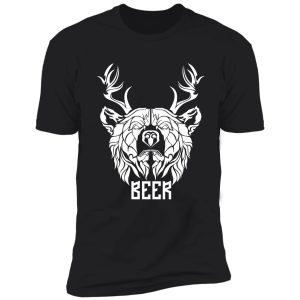 beer bear deer antler dad joke backwoods hunting shirt
