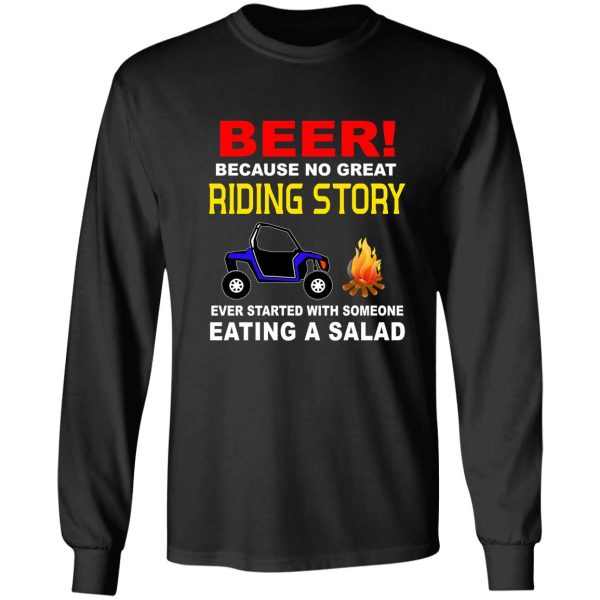 beer! because no great riding story ever started w a salad long sleeve
