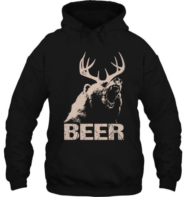 beer deer bear hoodie